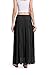 Jouica Women's Pleated Skirt Chiffon A-Line Elastic High Waist Flowy Double Layer Causal Maxi Skirts for Women 2026,Black,Large