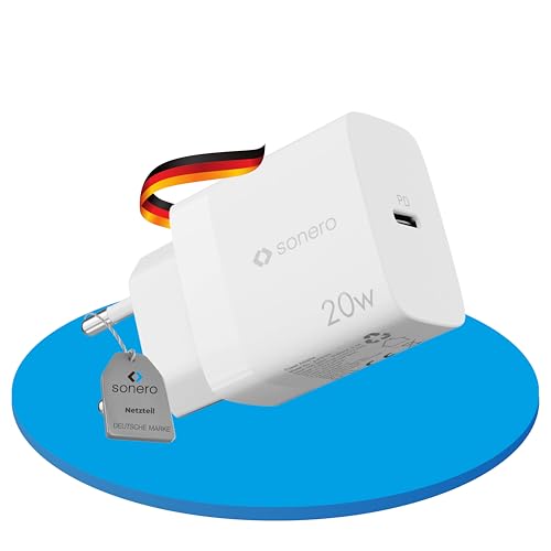 Sonero Caricatore Usb-C, 1X Porta Usb-C Da 20 Watt, Caricatore Rapido, Alimentatore Usb, Caricatore Per Telefoni Cellulari Con Rilevamento Automatico 