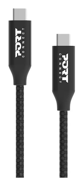 PORT Designs Port?Câble USB?USB-C (M) vers USB-C (M)?USB 3.2 Gen 2?2m?Alimentation USB (100W) (900057)