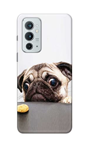 Image of PRINTFIDAA� Printed Hard Back Cover Case for OnePlus 9RT 5G Back Cover (Pug Dog) -2808