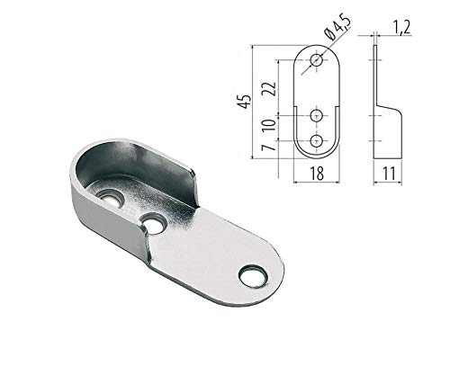 Round Rail Wardrobe Polished Chrome Hanging Tube Metal Closet Organizer Cut To Size 50cm