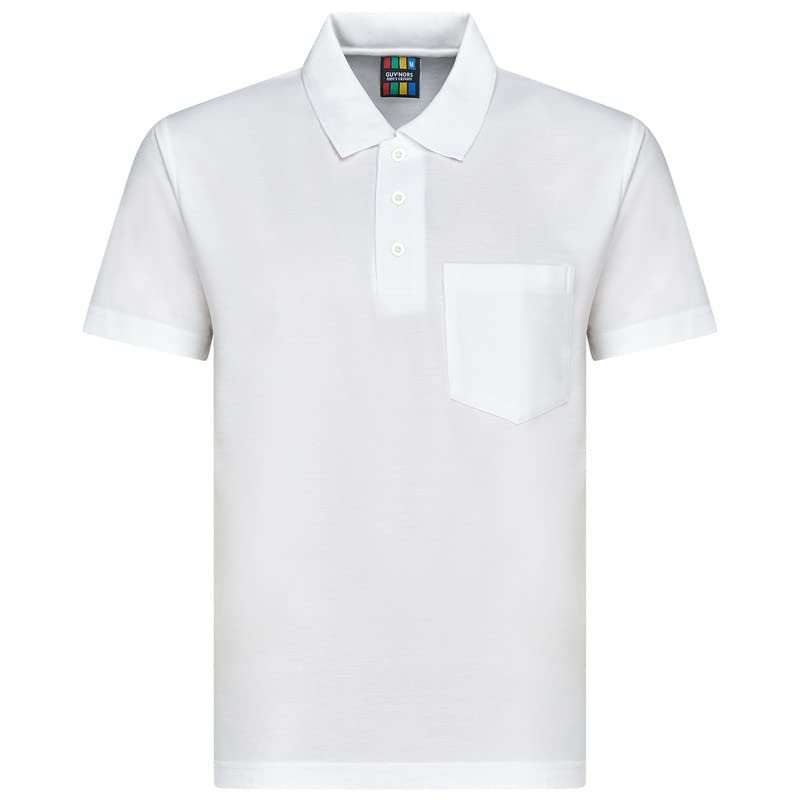 Men's Polo Shirt Plain Solid Color Short Sleeve Polo with Chest Pocket  Casual Classic Fit Summer Soft Cotton Blend Top for Men S to 6XL