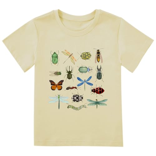 T Shirts for Boys Toddler Girls Dino Types of Dinosaurs Kids Retro Tshirt Kids Summer Tee Tops 2-7 Years