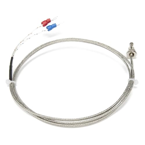 Thermocouple FTARB01 type E filetage M6 avec câble blindé métallique 1m - 3