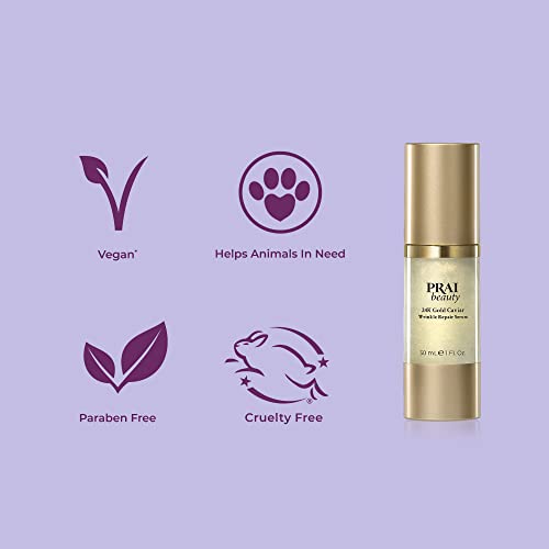 Prai Beauty 24K Gold Caviar Wrinkle Repair Serum, Anti-Aging And Anti-Wrinkle Hyaluronic Acid Serum For Face, 1.7 Oz #TOP2