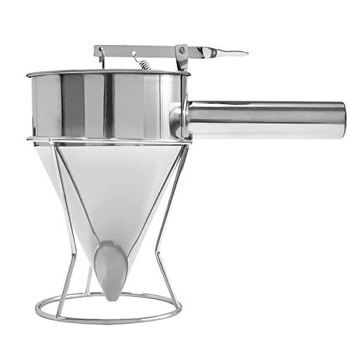Stainless Steel Pancake Batter Dispenser, Gourmet Pourer, Funnel Dispenser With Stand For Takoyaki And Baking #TOP18