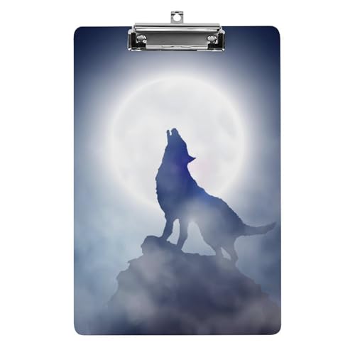 Porte bloc A4 Loup Blanc De La Lune à clip profil bas ultra plat