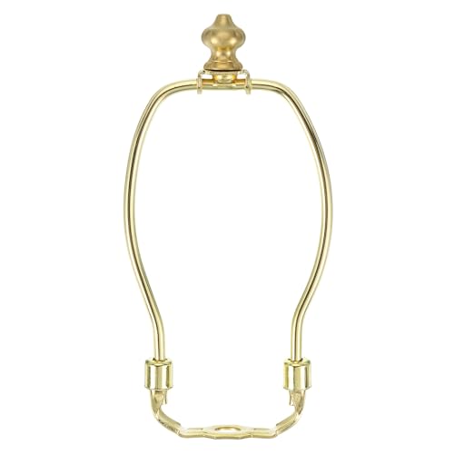 PATIKIL 6 Inch Lamp Harp Kit with 1 Inch Height Solid Brass Finial, 1 Set Heavy Duty Bracket with...