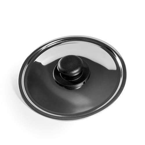 Zanetti, Coperchio in Inox, Coperchio Acciaio Inox, Diametro 26 cm, Manico Plastica, Adatto a Pentole e Padelle, Lavabile in Lavastoviglie