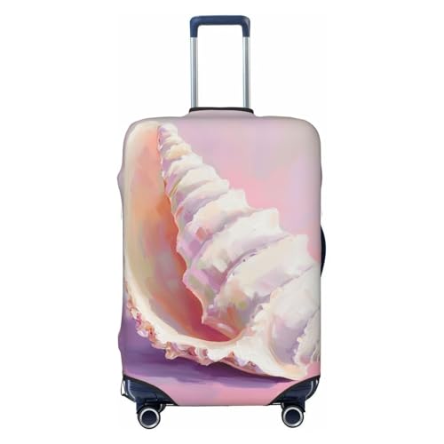 Single Conch Shell Elastic Travel Luggage Covers Dustproof Scratch-Resistant Suitcase Protector Fit 22-24 Inch
