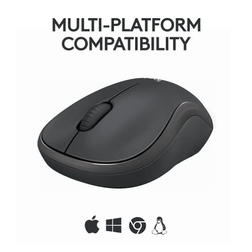 Logitech M240 Silent Bluetooth Mouse, Wireless, Compact, Portable, Smooth Tracking, 18-Month Battery, for Windows, macOS, ChromeOS, Compatible with PC, Mac, Laptop, Tablets - Graphite - Image 6
