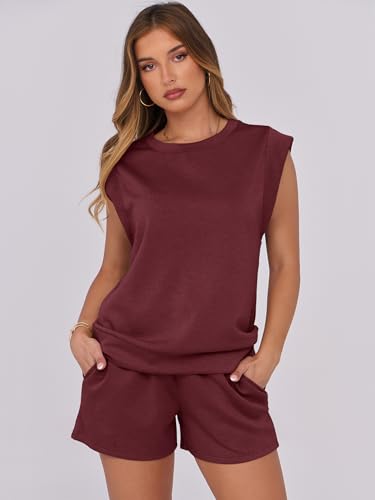 ANRABESS Two Piece Sets for Women 2025 Summer Short Lounge Set Casual Beach Vacation Outfits Spring Sweatsuits Tracksuit3