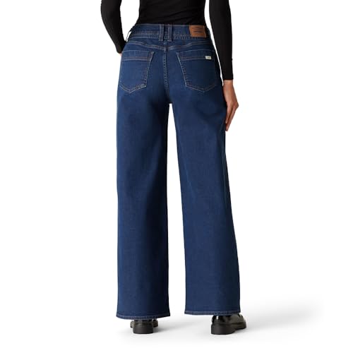 Levi Strauss Signature Gold Women's Heritage Belted Wide Leg Jeans Mid-Rise Stretch Denim (Available in Plus), Bayou Blues, 2 - image 2