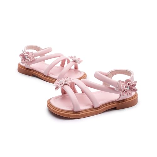 Image of Komfyea Girl Summer Cute Wrap Toe Toddler Soft Flower Flat Beach Sandal Shoes