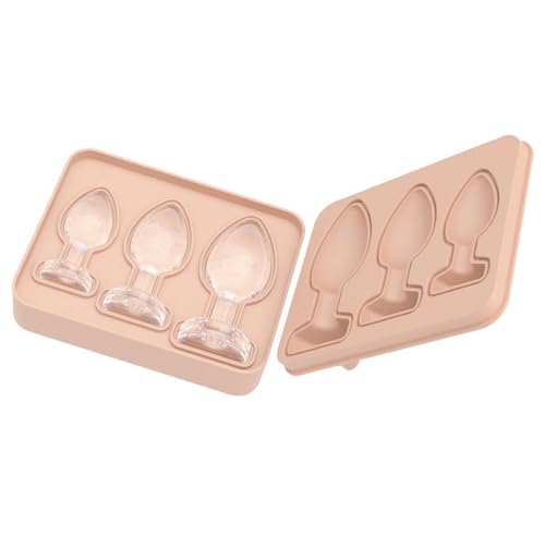 Molde para cubitos de hielo de silicona divertido rosa miniatura 1