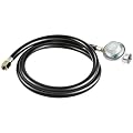 MOOTVGOO 1LB Low Pressure Propane Regulator with 5FT Extension Hose, 3/8 Inch Female Flare Nut for Most LP Gas Grills, Heaters, BBQ, Stoves, Fire Pit Tables