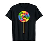 Lollipop Rainbow Sucker Candy Halloween Costume Lazy Gift T-Shirt