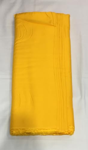 Image of BKRKJ Women's Rayon Cotton Unstitched Fabric by Meter for Sewing Suit Salwar Chudidar Patiyala Kurti Shirt Kameez Blouse Kurta Pyjama (Yellow, 1 Meter)