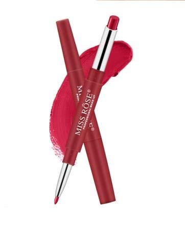 Miss Rose Professional Make-up High Pigment Lipstick 2 in 1 Lip Liner, Matte Finish - Iris 36