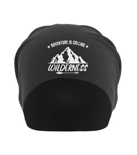 Bonnet souple Wilderness noir en coton fin pour vos randonnées et sorties