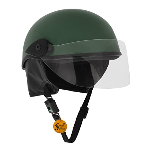 Sage Square Aero Half Helmet (Green Glossy) (Large)