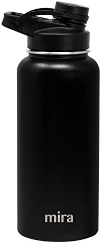 MIRA - Botella de agua deportiva de acero inoxidable con aislante, termo de metal que mantiene el frío durante 24horas y el calor durante 12horas,