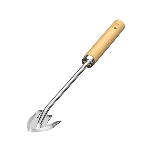 Manuelles Unkrautvernichter aus Edelstahl für Garten, Doppelklinge für Unkrautbekämpfung, robuste Lösung für Rasen, Garten, Bauernhof, Gemüsegarten, Unkraut, Gemüse