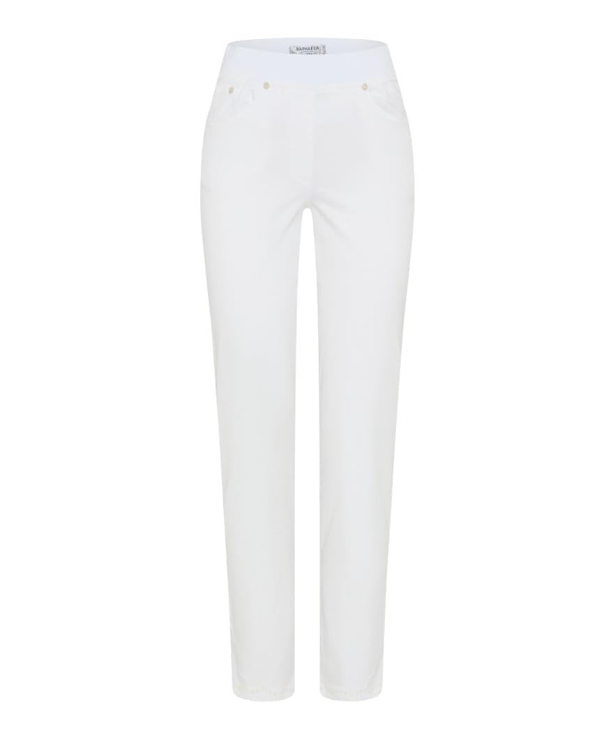 Raphaela by Brax Women's Pamina 6/8 Deko Light Denim Dress Pants, 99 White, 34W x 32L