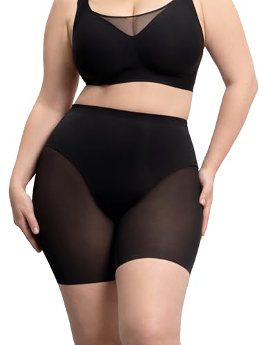 WAISTLINE Anti-Chafing Compression Shorts - Seamless High Waisted Shapewear - Women Tummy Control Shorts Under Dress