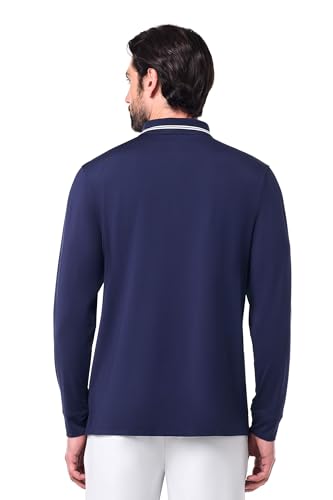 Coolibar UPF 50+ Men's Erodym Long Sleeve Golf Polo - Sun Protective Navy3