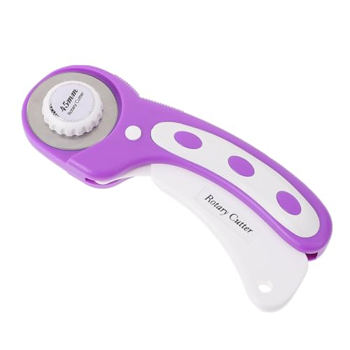 HAWILLOSCH 1 Pieza cuchillo de corte de rodillos cortador circular de tela cortador de tela rotativo Tela rotativa cortador redondo cortador de rodillos redondos el plastico Púrpura