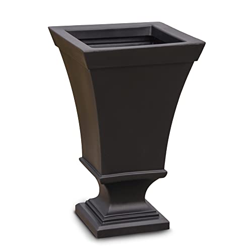 Mayne Vienna 25In Tall Urn Planter - Espresso - 16In L X 16In W X 25In H - Polyethylene - Built-In Water Reservoir (5892-Es) #TOP1
