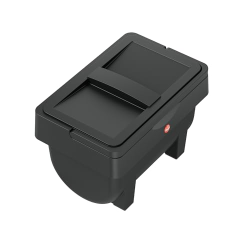 Hailo Öko Mini S Kompost-Mülleimer - Kunststoff-Abfalleimer für die Küche - verwendbar als Aufbewahrungsbox für Zwiebeln, Knoblauch oder Kartoffeln - 4 l - Schwarz