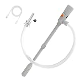 Pompa per Travaso Liquidi, Pompa di Trasferimento Carburante 2.8 GPM per Benzina e Gasolio, Doppia Alimentazione USB-C/AA con Arresto Automatico, Tubo Principale 51 Pollici e Pompa Telescopica