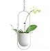 Beihaoer Hängende Dekoration Topf Metall Boho Blumenampel Decke Pflanzgefäß für Zimmerpflanzen Sukkulenten Luftpflanzen Kaktus (Weiß)