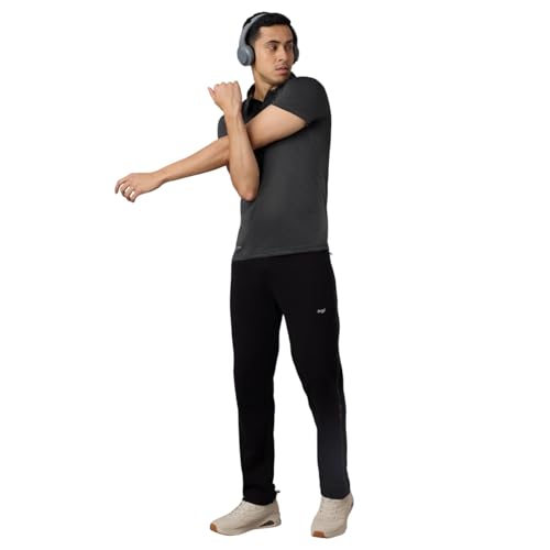 Image of berge' Men Cotton Polyester Comfy Regular Fit Sports Quality Track Pants with Secure Zipper Pocket, Casual Wear Lower Tracks Pant