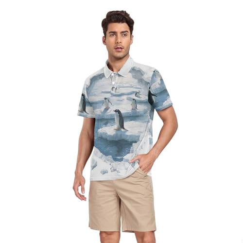 Polo pingouin 3D homme t-shirt manches courtes col S-XL