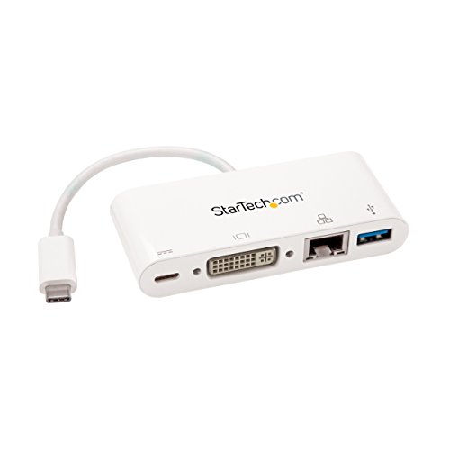 Adaptateur multiport USB-C vers DVI-D StarTech.com avec PD 60W et port GbE