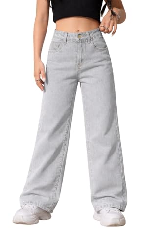 Image of ADBUCKS Stretchable Denim Fabric High Rise Straight Fit Jeans for Girls