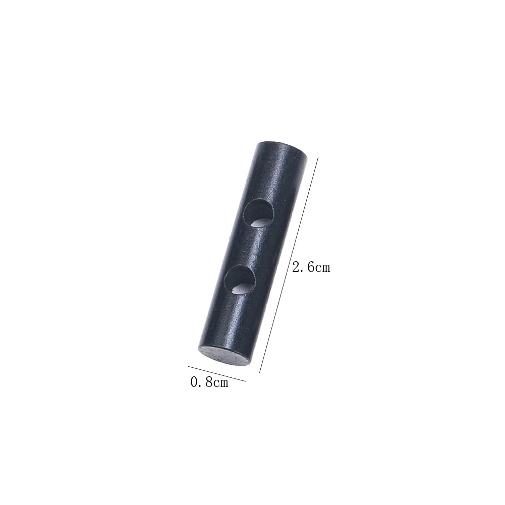12 Pieces Mini Small Ferro Rod Fire Starter Ferrocerium Rod Drilled Ferrocerium Rod Fire Starter with Toggle Hole for Paracord Bracelet Necklace(Black, 2.6cm)