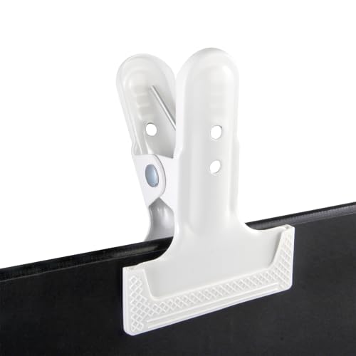 Image of 2 Pack 4-1 /4 inch Heavy Duty Spring Clamps Clips, White Metal Rubber Hinge Clip File Clamps for Photography Background Stands, Home Improvement Projects (2.17 inch Opening)