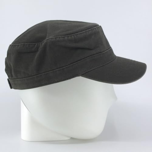 Image of The Vintage Year Heavy Stitching Washed Cotton Cadet Hat - Durable Military Baseball Cap for Men & Women, Outdoor Casual Wear