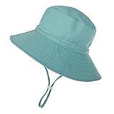 Highdi Chapeaux de Pêcheur Enfant Unisexe Bob Bébé Fille Garçon Chapeau de Soleil Mode Chapeaux de Seau, Protection Solaire Pliable Casquette de Plage Été Voyage (XS(44-46cm),Vert)