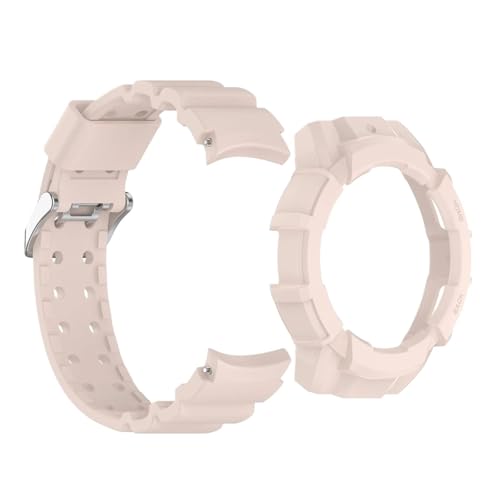 Funda de silicona con correa para Samsung Galaxy Watch 7 44mm 40mm protector de pantalla carcasa