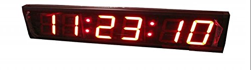 Horloge LED compte à rebours rouge de 10,2 cm avec affichage des heures minutes secondes