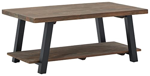 Signature Design by Ashley Chanzen Rustic Lodge Coffee Table, Brown