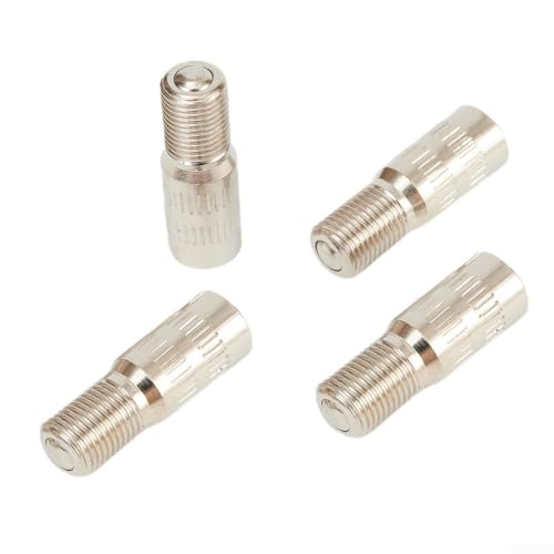 Extensor de tapón de válvula de neumático en tono plateado para coche, camión, latón cromado