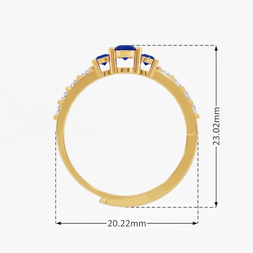 Image of U ARE 925 Sterling Silver 18K Gold and Rose Gold Plated Sparkling Three-Stone Ring | Gift for Women and Girls | With Certificate of Authenticity and 925 Stamp