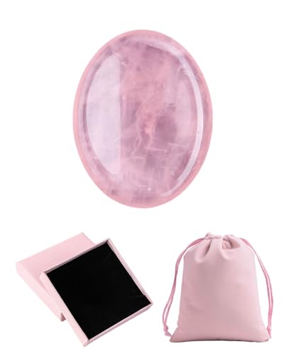 UYRVAPE Piedra del Pulgar, Quartz rose Piedra Natural Piedras, Cristales, Forma de Gota Chakra Stones, Cuarzo Healing Crystals, Meditación Piedras Preciosas, Reiki, para Yoga, Equilibrio de Chakras