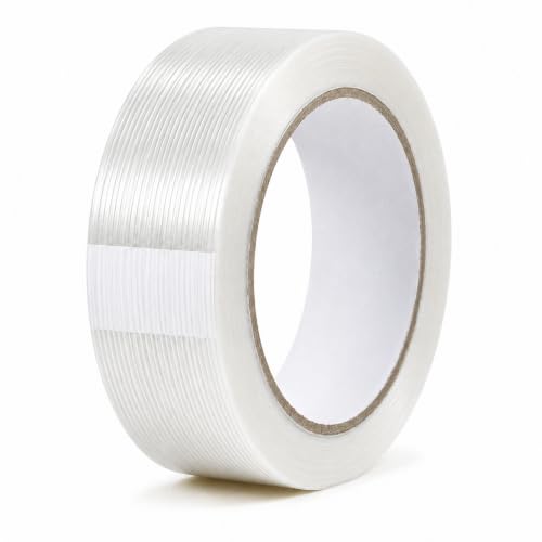 GGR Supplies FIL-795 Fiberglass Reinforced Filament Strapping Tape – Heavy Duty Packing &amp; Shipping Tape, Mono Directional, 1.5 in x 60 yds (5.5 Mil)